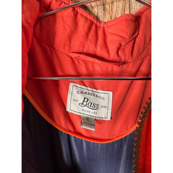 G.H. Bass & Co. Quilted Vest Red Size L Lightweight Zip Front Puffer Jacket - Picture 4 of 7